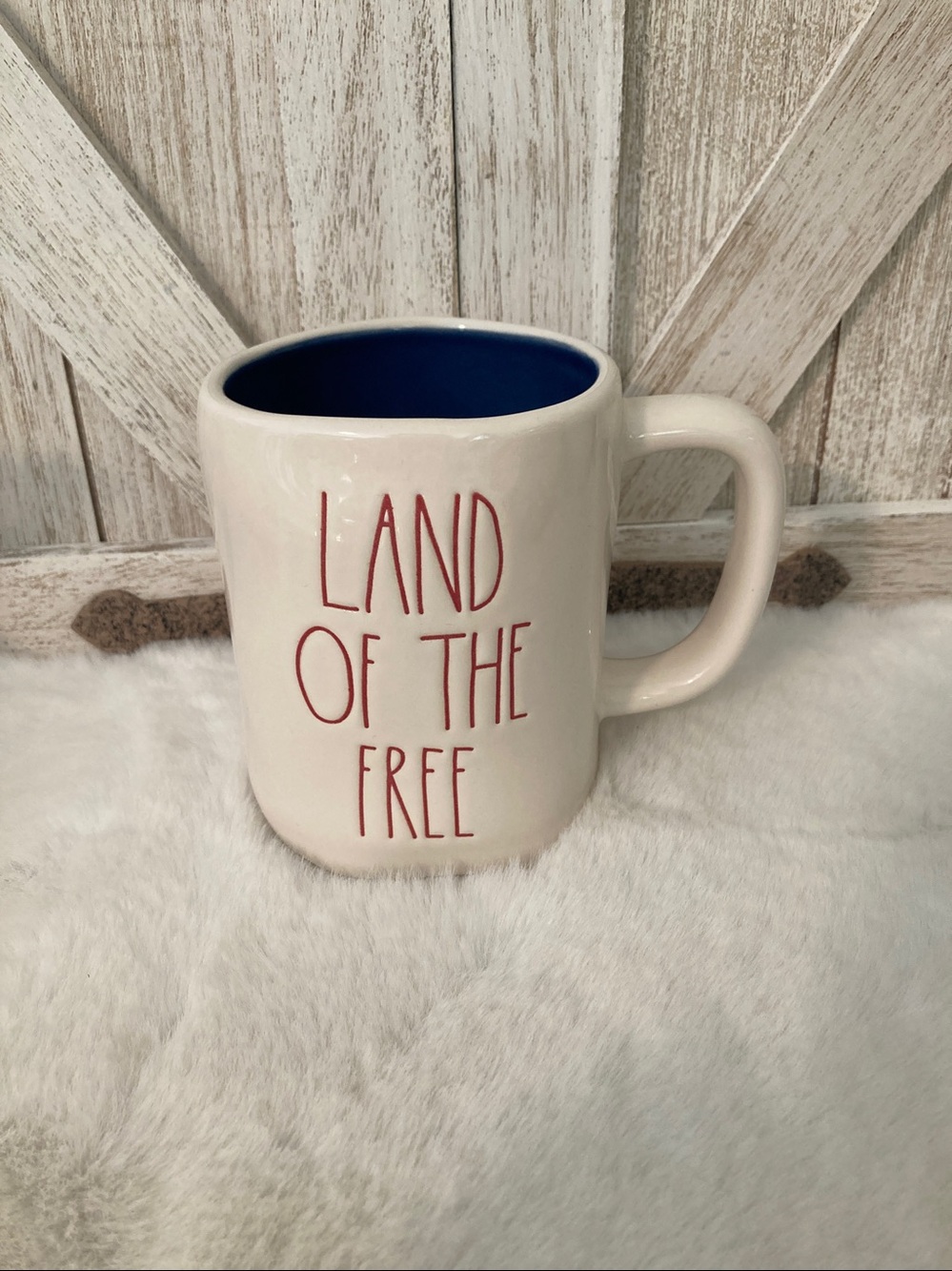 Rae Dunn Land of the Free Mug
